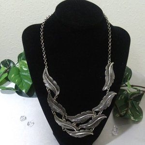 Silver Rustic Necklace/Earring Set